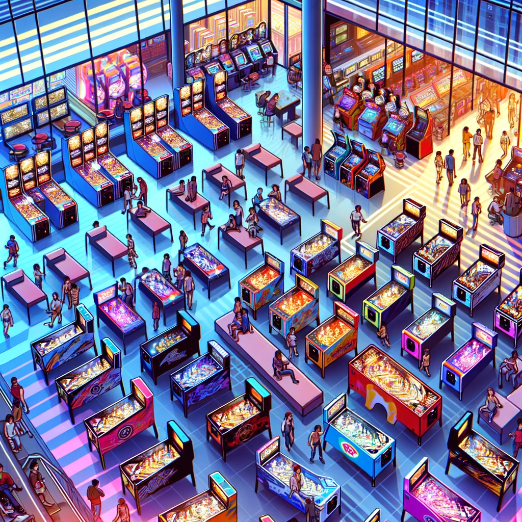 Arcade zone with various games